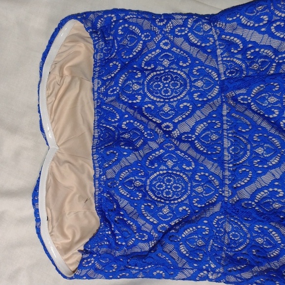 NWOT blue forever 21 strapless lace dress size medium - Picture 4 of 6